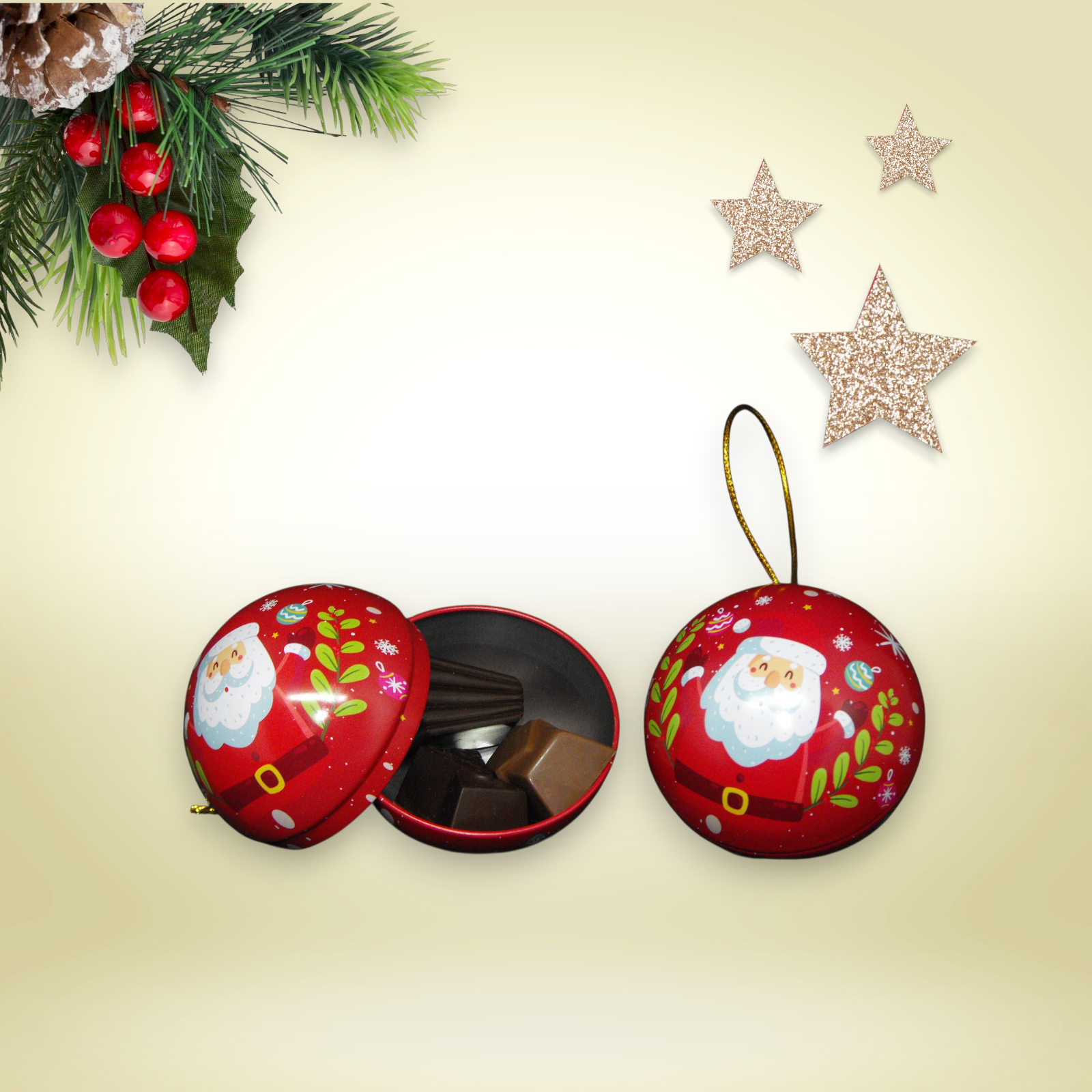 Boule de Noël (rouge)